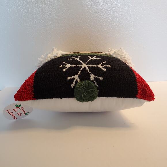 Nutcracker Pillow Christmas Peking Handicraft 3D Holiday Hand Hooked 14x14 New - Picture 6 of 9